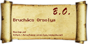 Bruchács Orsolya névjegykártya