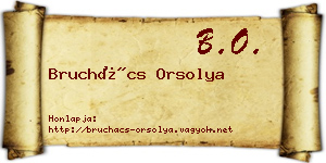 Bruchács Orsolya névjegykártya
