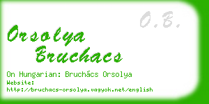 orsolya bruchacs business card